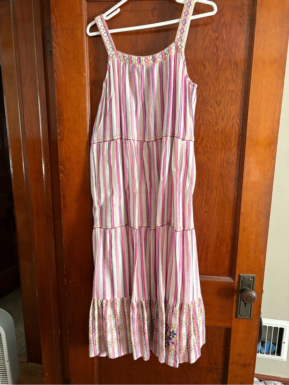 Marshalls Pink and White Striped Maxi Dress